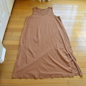 Pact Sleeveless Tank Dress Size XL Tan